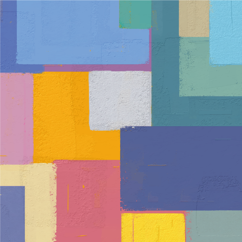 Geometric vinyl rug vibrant abstract cubes - TenStickers