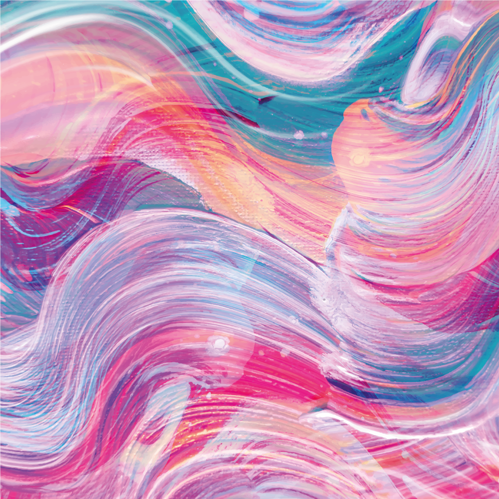 Colorful Wave Swirls stone effect vinyl rug - TenStickers