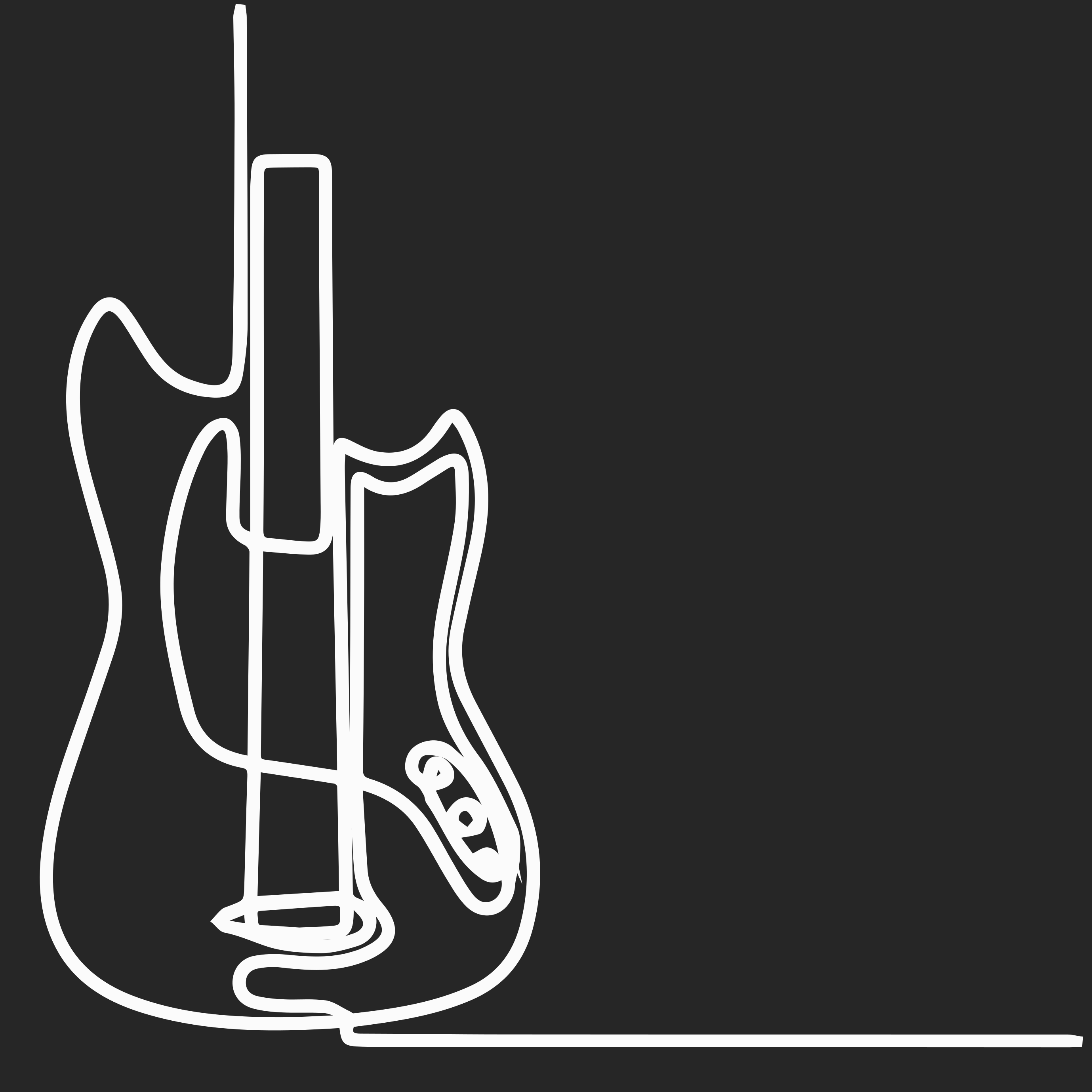 Guitar Outline Art teenage bedroom vinyl rug - TenStickers