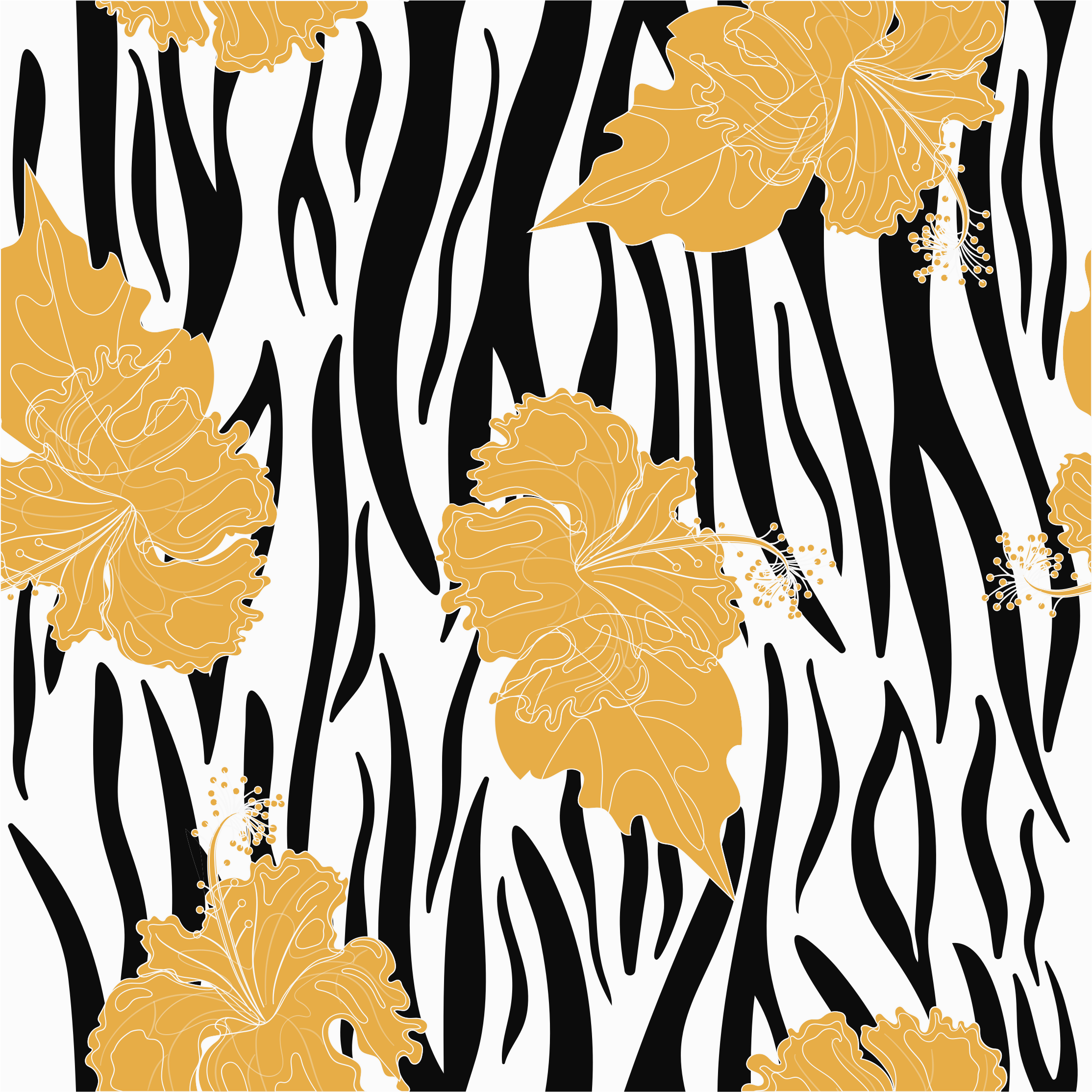 Animal print vinyl rug in zebra jungle design - TenStickers