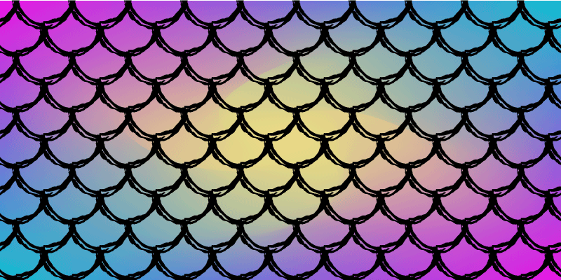 Rectangular vinyl rug with vibrant scales pattern - TenStickers