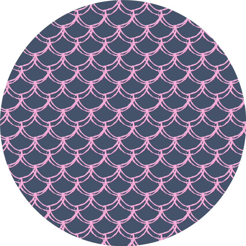 Vinyl rug bathroom with scallop shell pattern - TenStickers