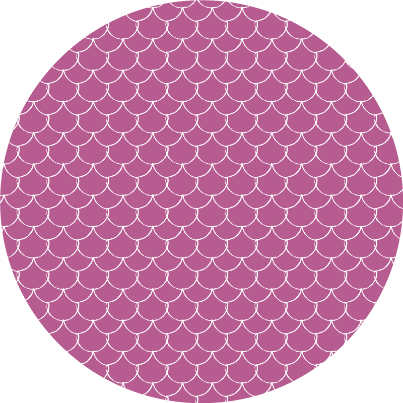 Pink scallop pattern texture vinyl rug - TenStickers