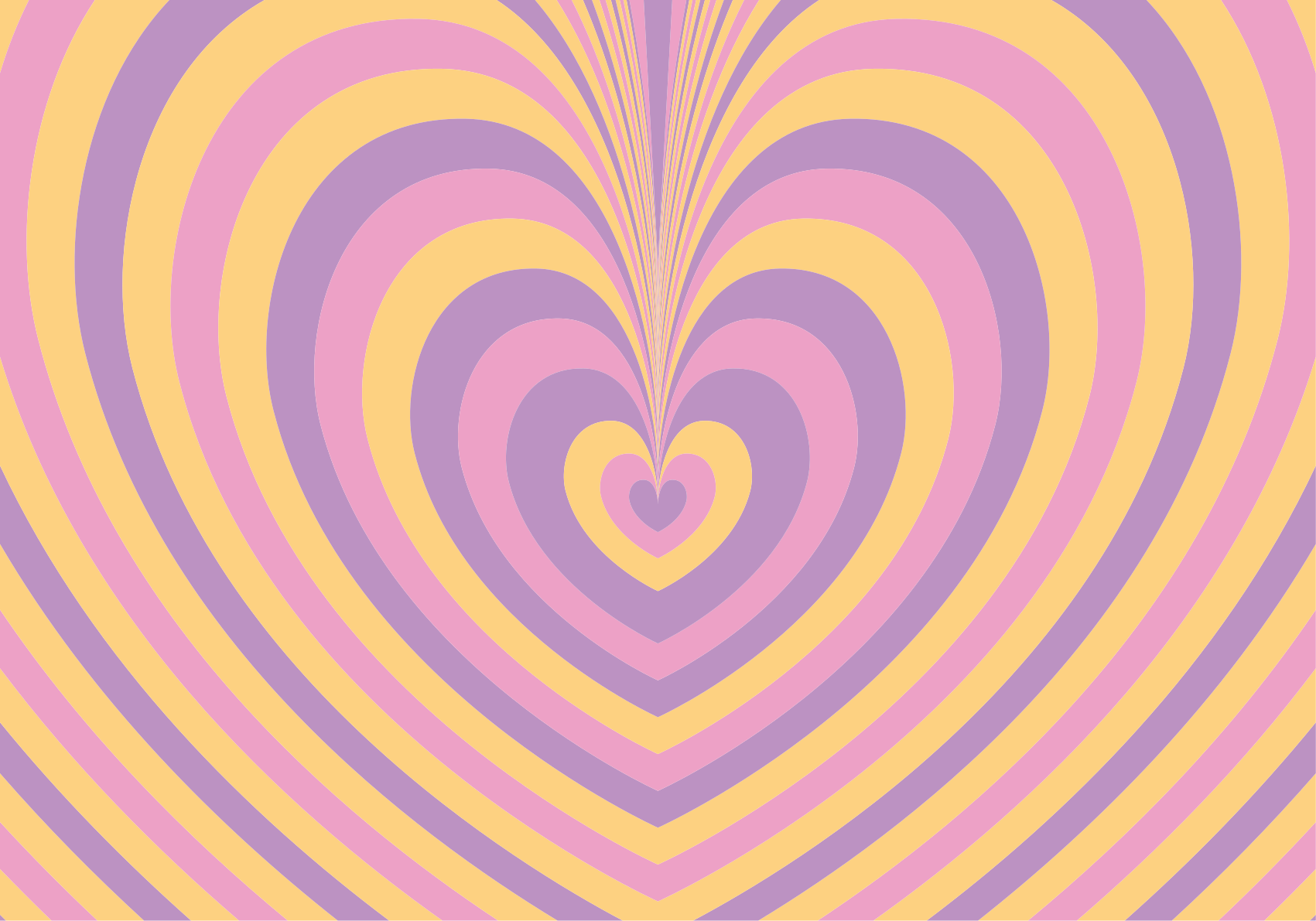 Psychedelic groovy heart modern rug - TenStickers
