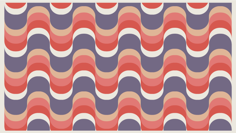 Geometric vinyl rug in wavy color palette - TenStickers