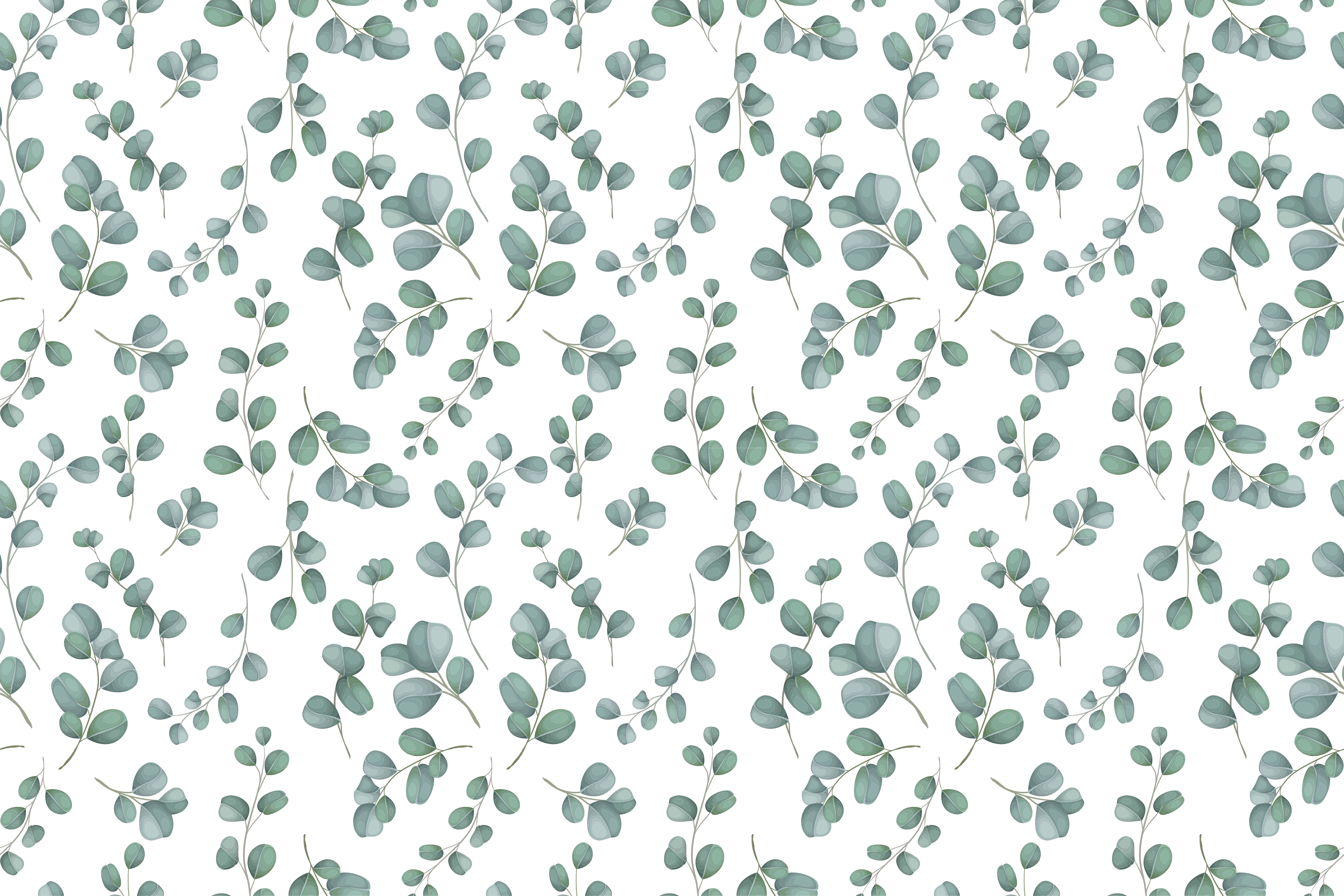 Elegant Greenery Pattern vinyl rug flowers - TenStickers