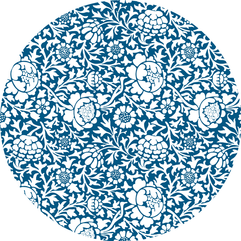 Floral Pattern Style vinyl rug flowers - TenStickers