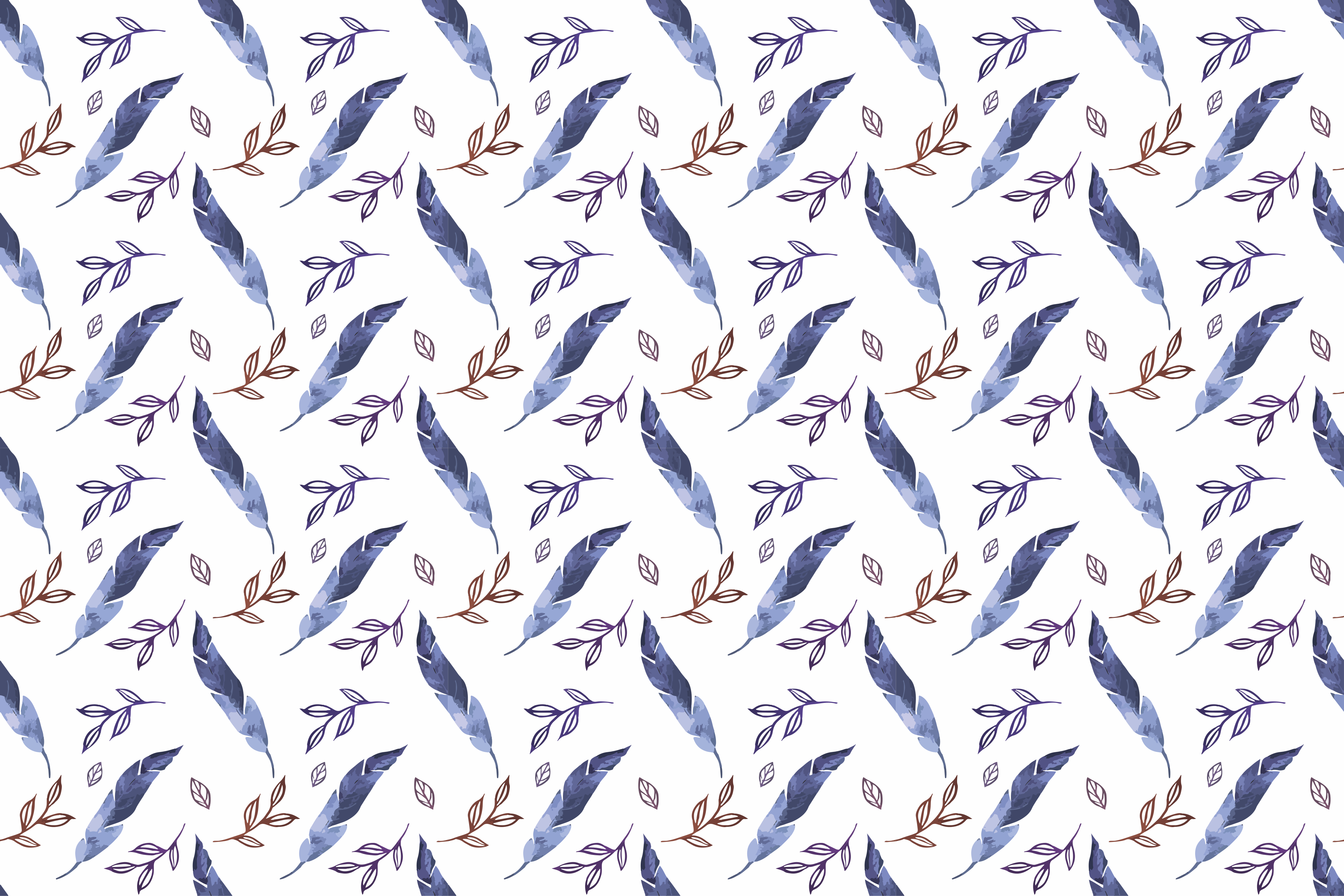 Elegant watercolor feather bathroom flooring - TenStickers