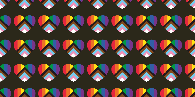 Colorful heart patterns teenage bedroom vinyl rug - TenStickers