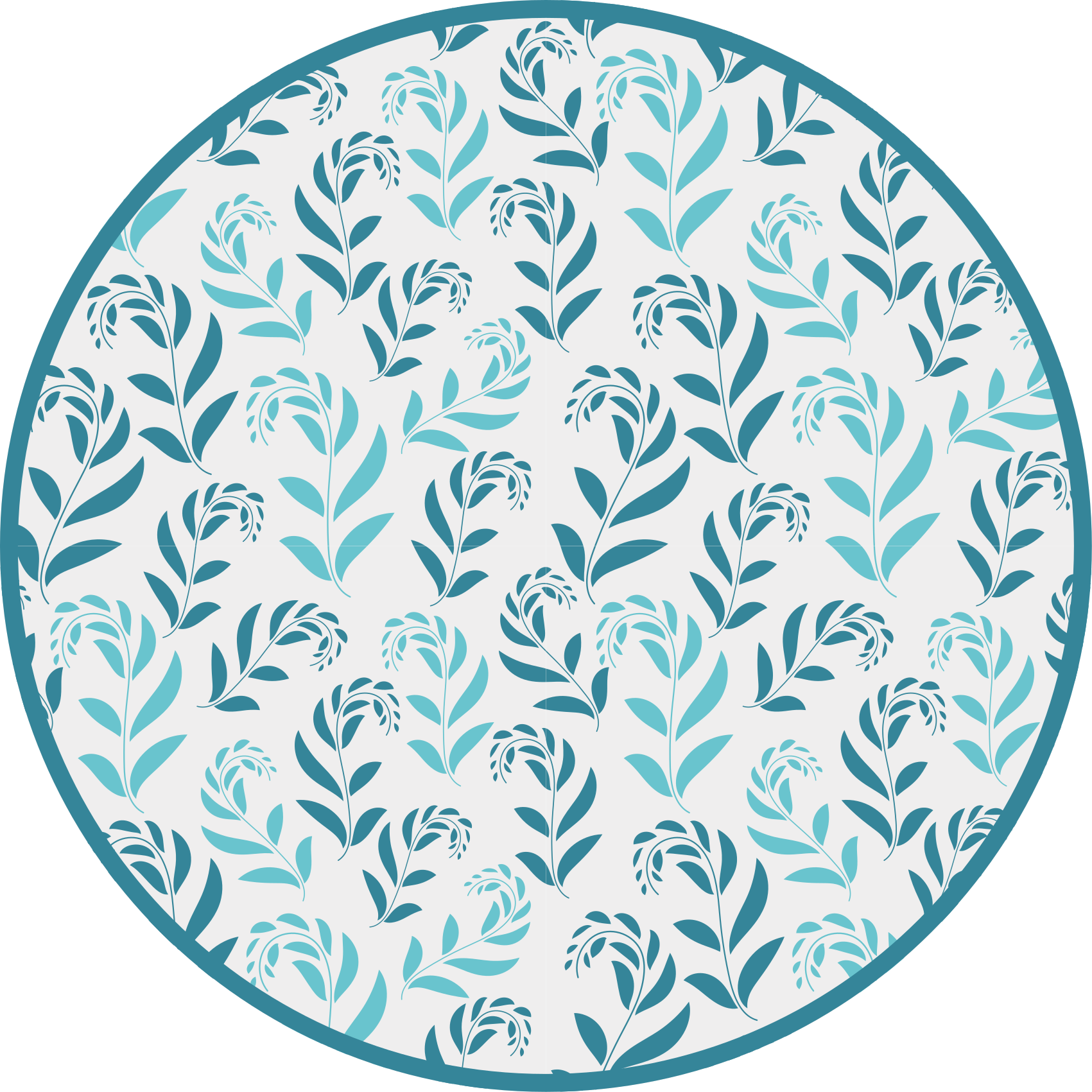 Botanical Leaf Inspiration vinyl rug flowers - TenStickers