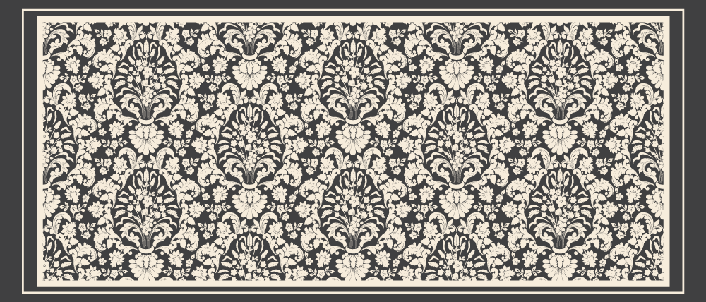Floral Petals elements pattern vintage rug - TenStickers
