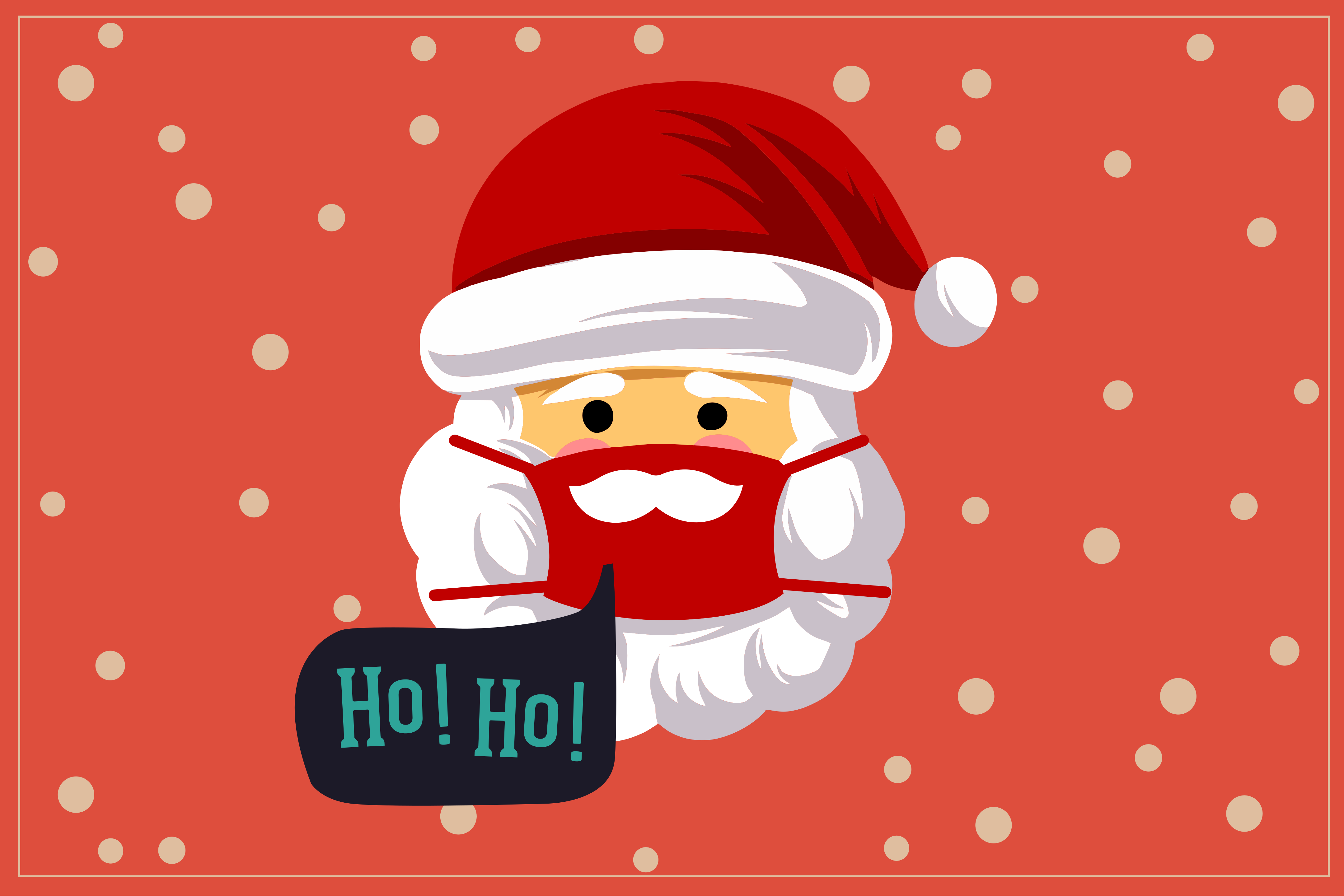 Santa Claus cheer christmas vinyl rug - TenStickers