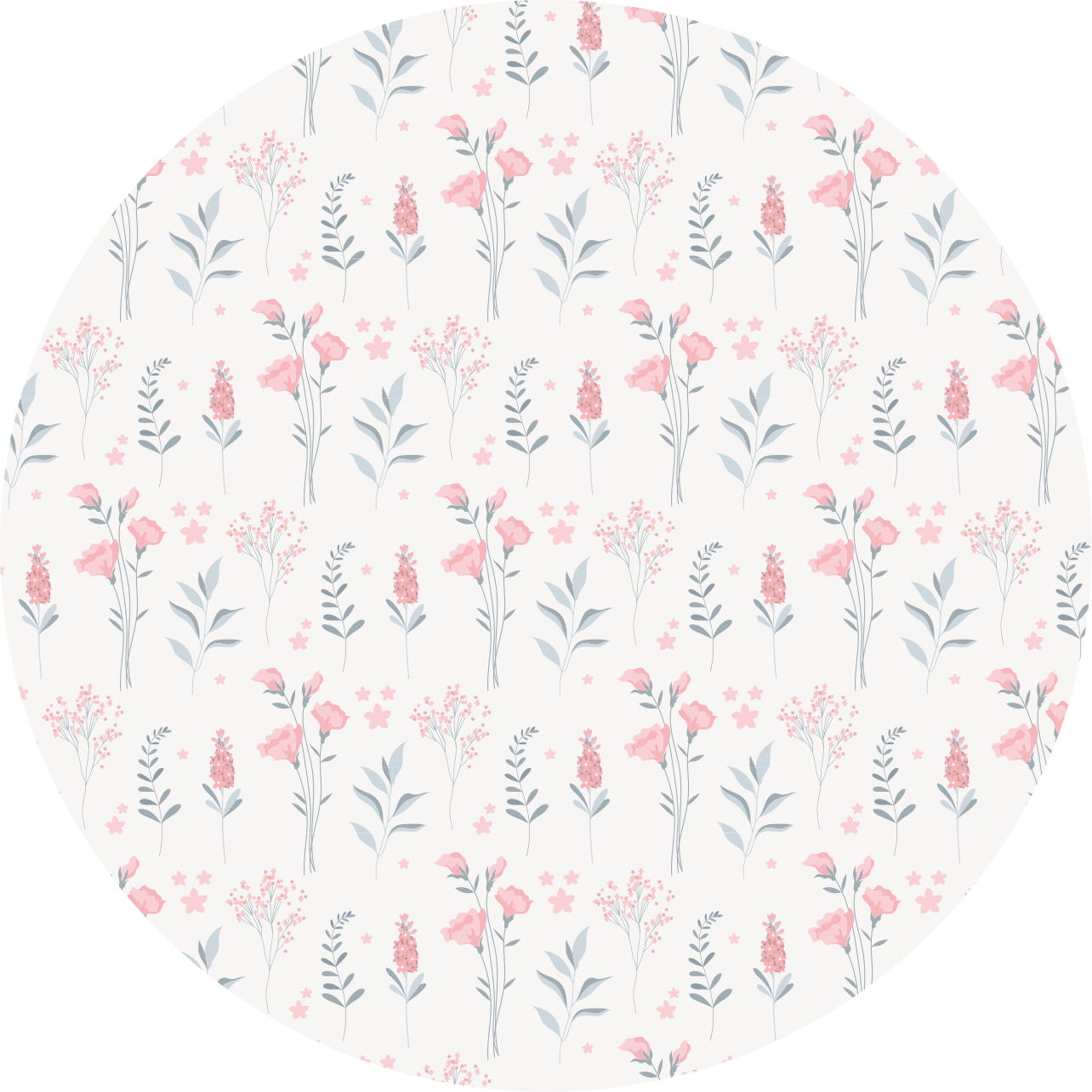Floral Patterned Composition vinyl rug flowers - TenStickers
