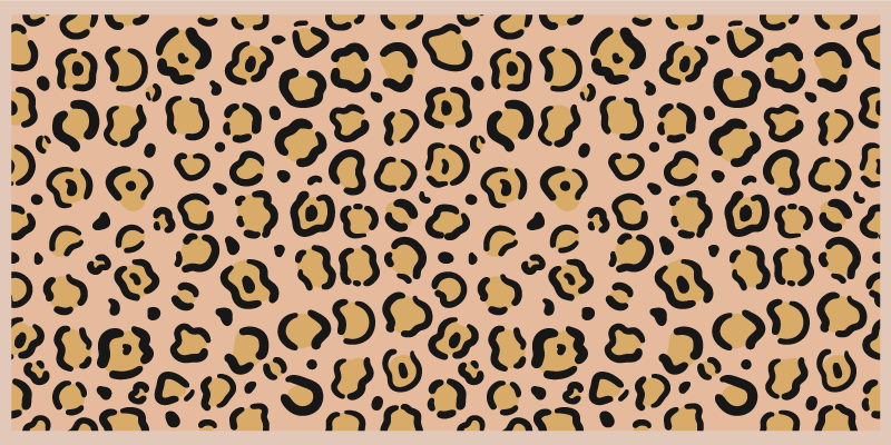 Leopard pastel color print bedroom rug - TenStickers