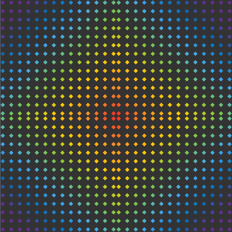 Rainbow diamond design teenage bedroom vinyl rug - TenStickers