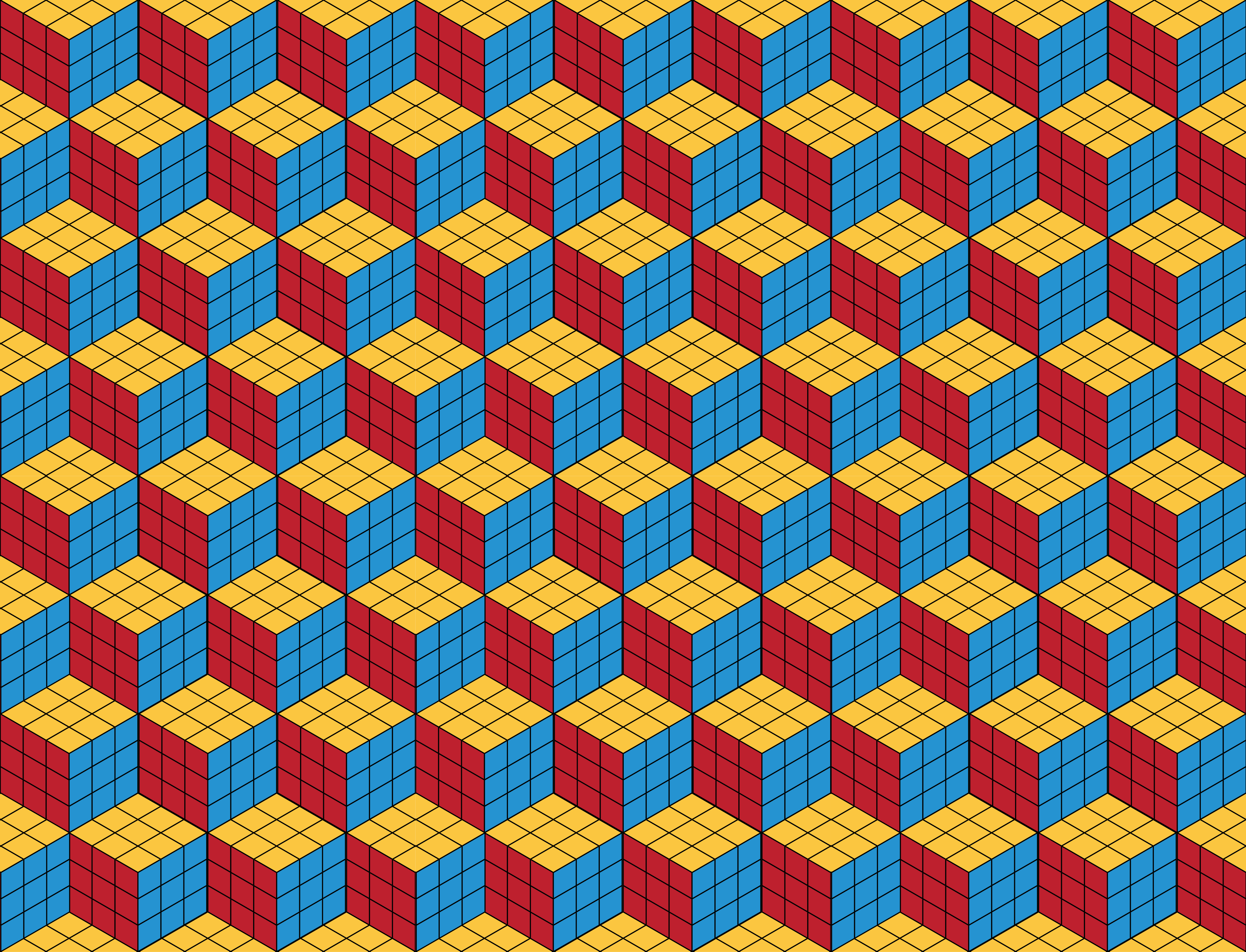 Cubic Puzzle Pattern vinyl rug gaming - TenStickers