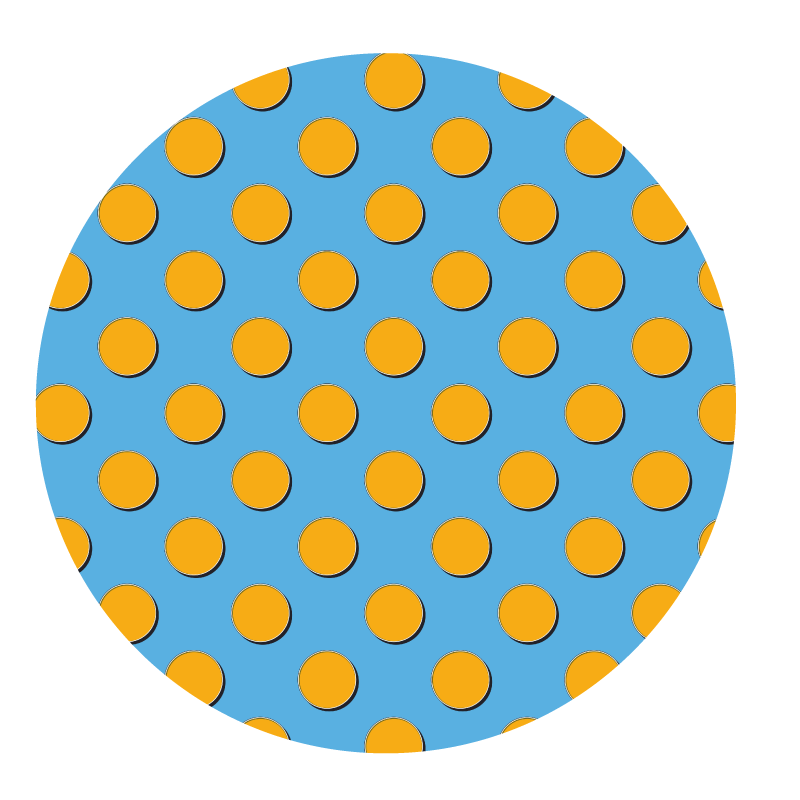 Bright Polka Dots geometric vinyl rug - TenStickers