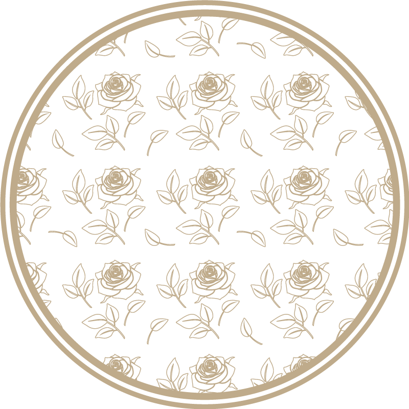 Rose Floral Arrangement vinyl rug flowers - TenStickers