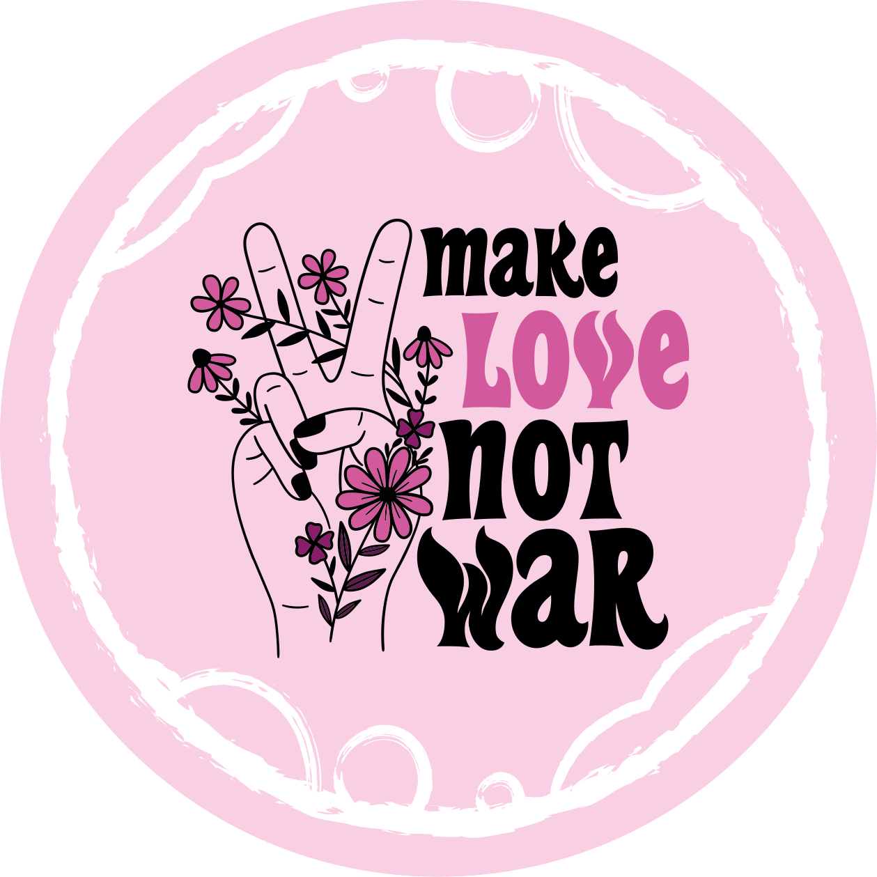 PEACEFUL LOVE MESSAGE custom vinyl rug - TenStickers