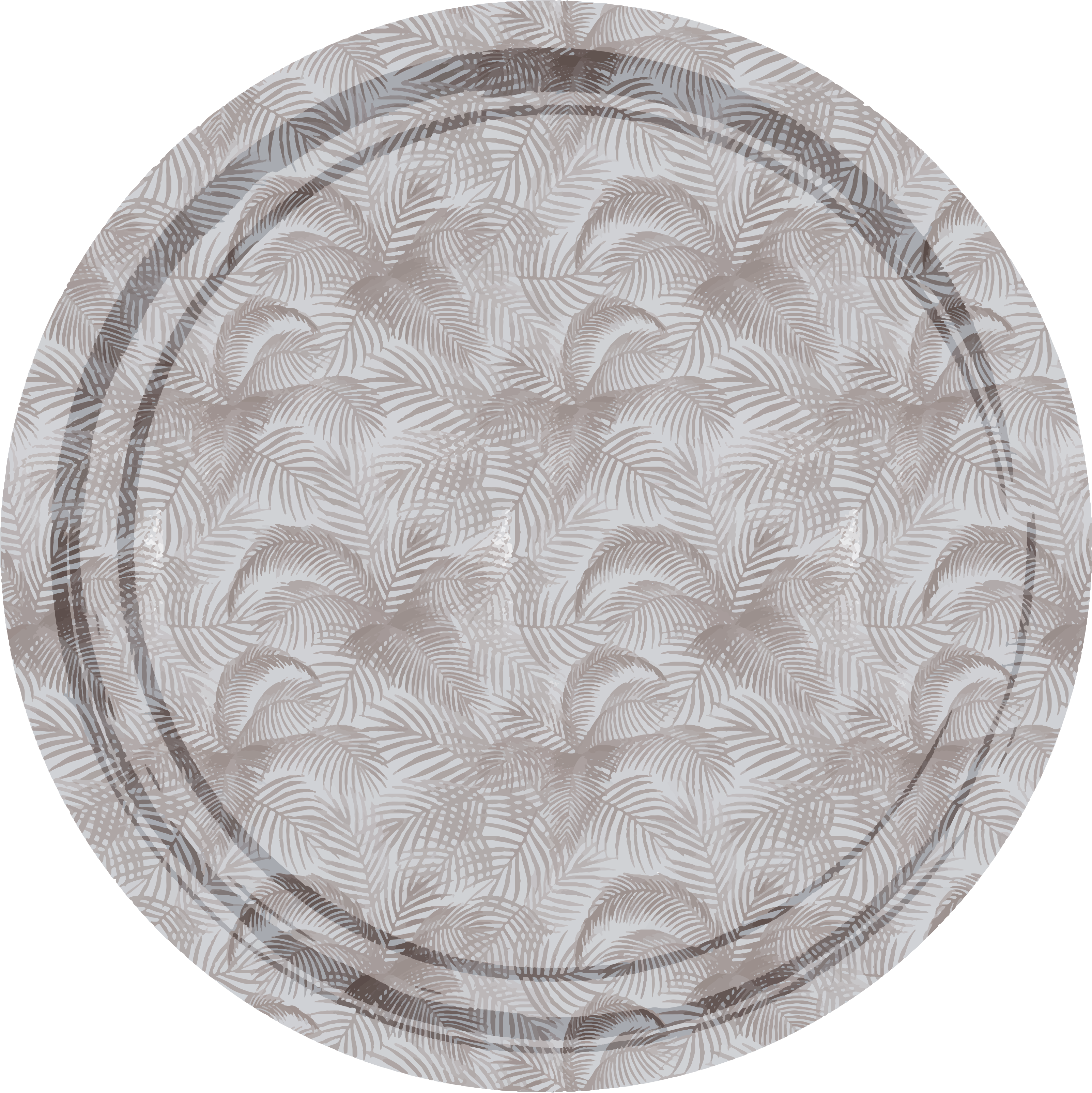 Botanical Overlay vinyl rug flowers - TenStickers