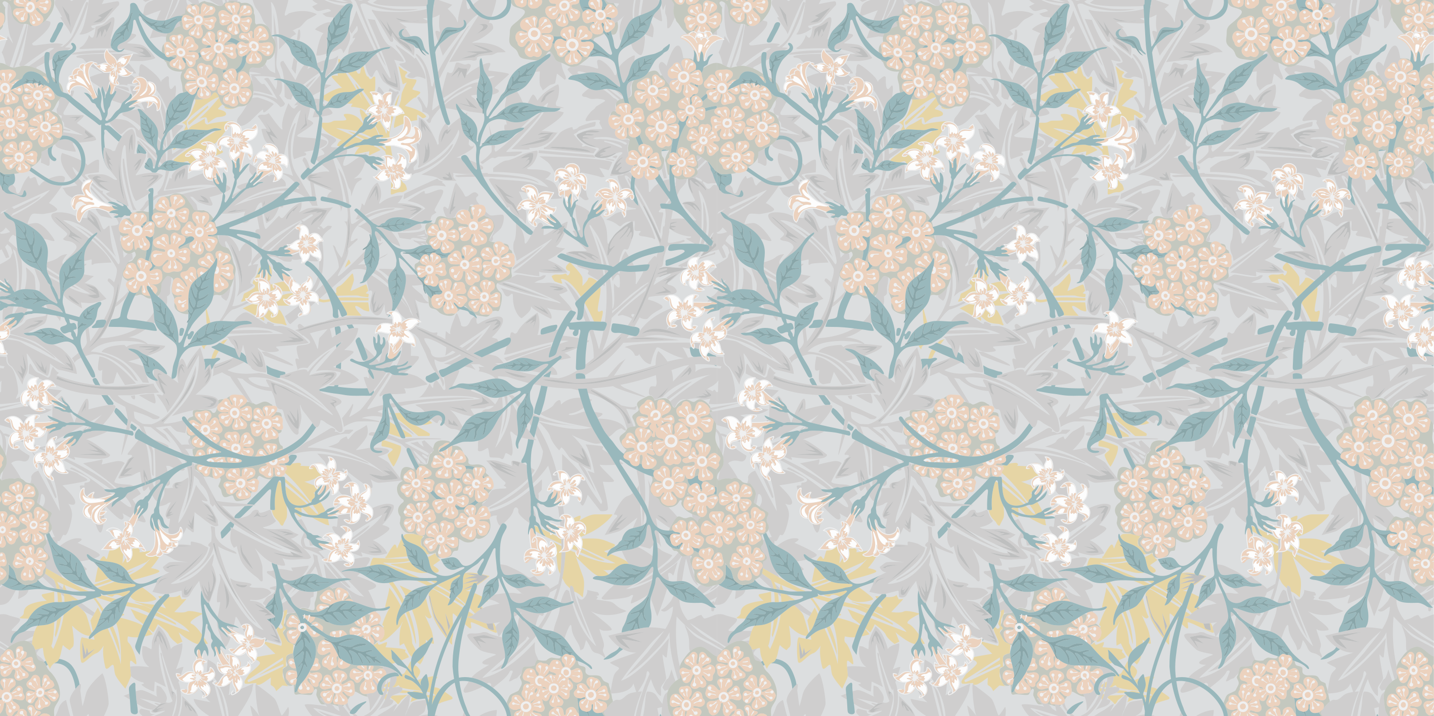 Botanical motif vinyl rug flowers - TenStickers