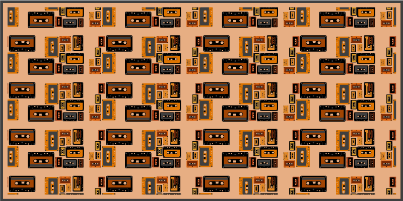 Vintage Cassette Tapes vinyl rug - TenStickers