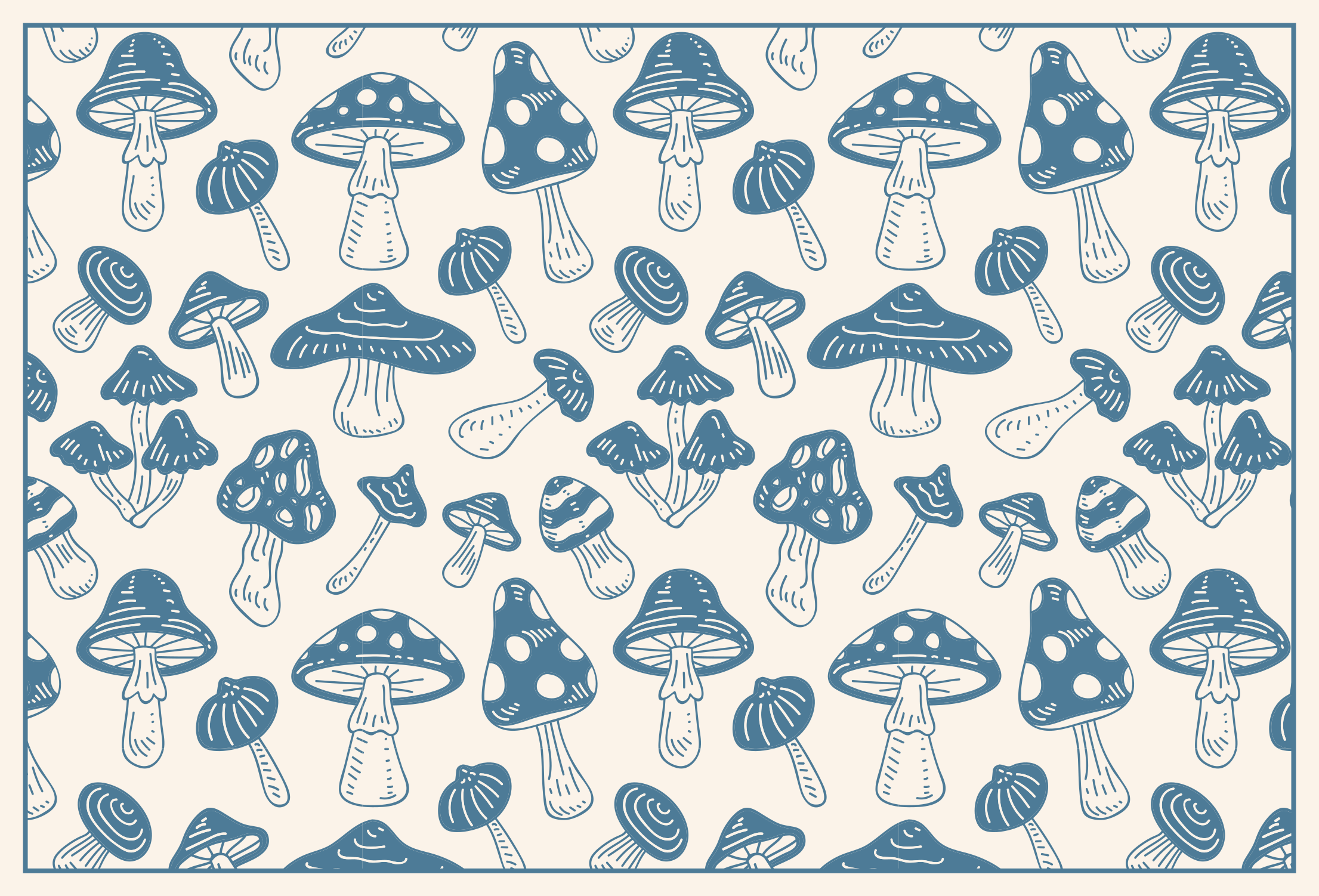 Fungi Patterned Chic nature vinyl rug - TenStickers