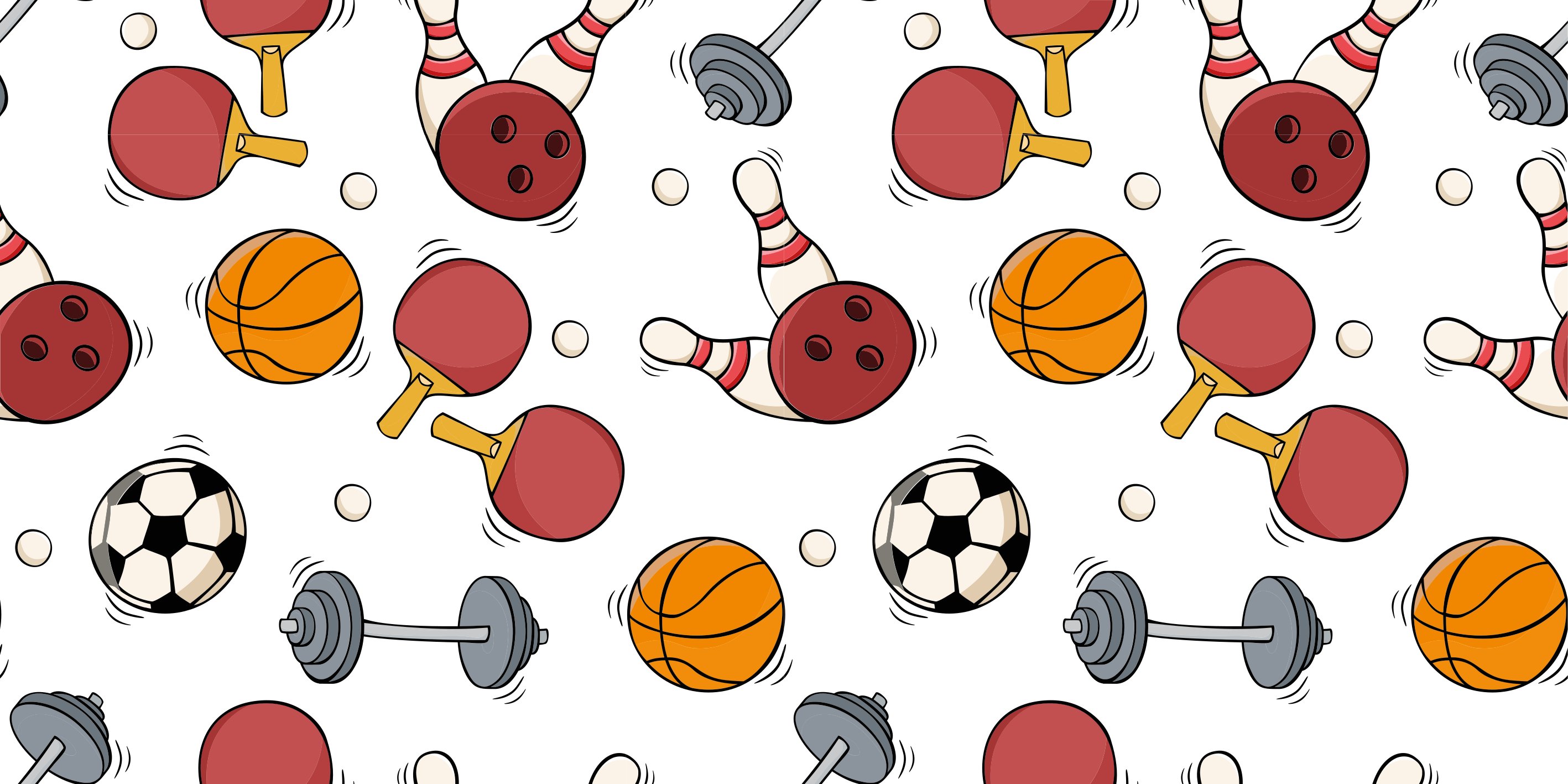 Sports Fun Elements teenage bedroom vinyl rug - TenStickers