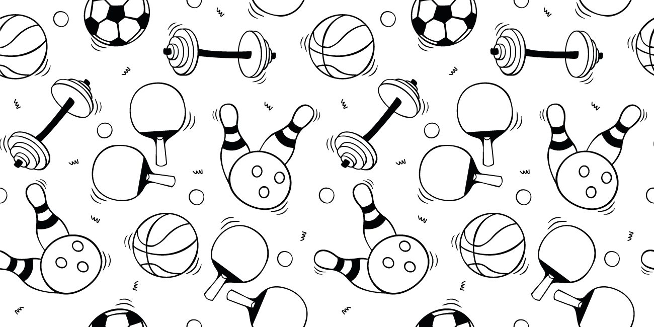 Active Sports Icons vinyl rug gaming - TenStickers