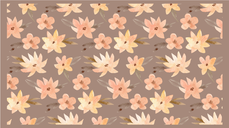 Floral Motif Array vinyl rug flowers - TenStickers