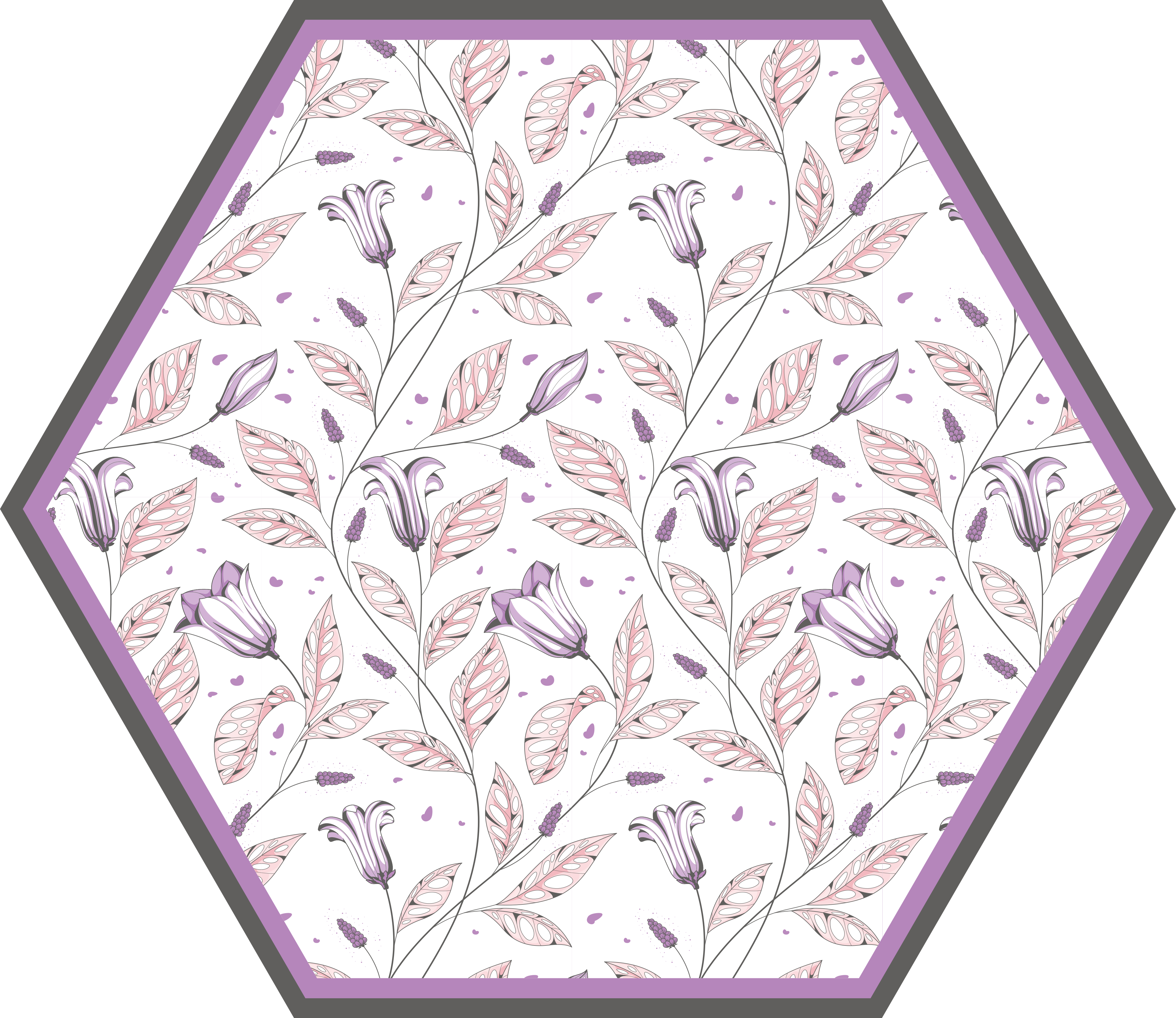 Vinyl rug flowers graceful botanical design - TenStickers