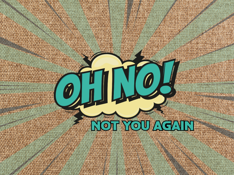 OH NO AGAIN custom vinyl rug - TenStickers