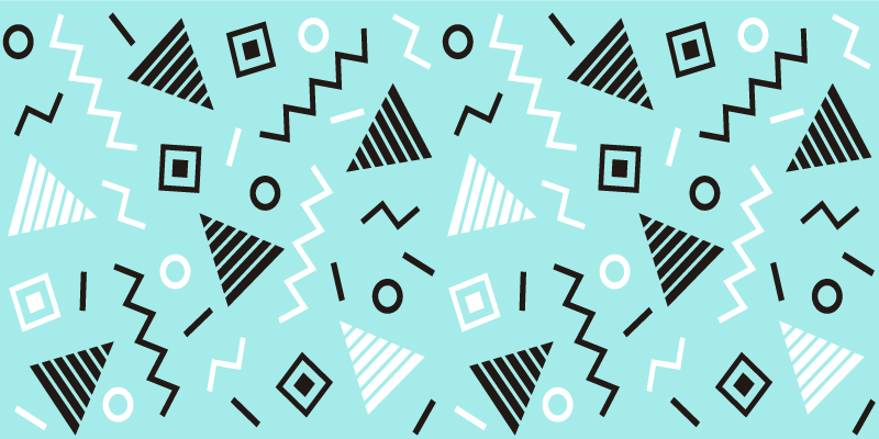 80s' memphis style pattern geometric rugs - TenStickers