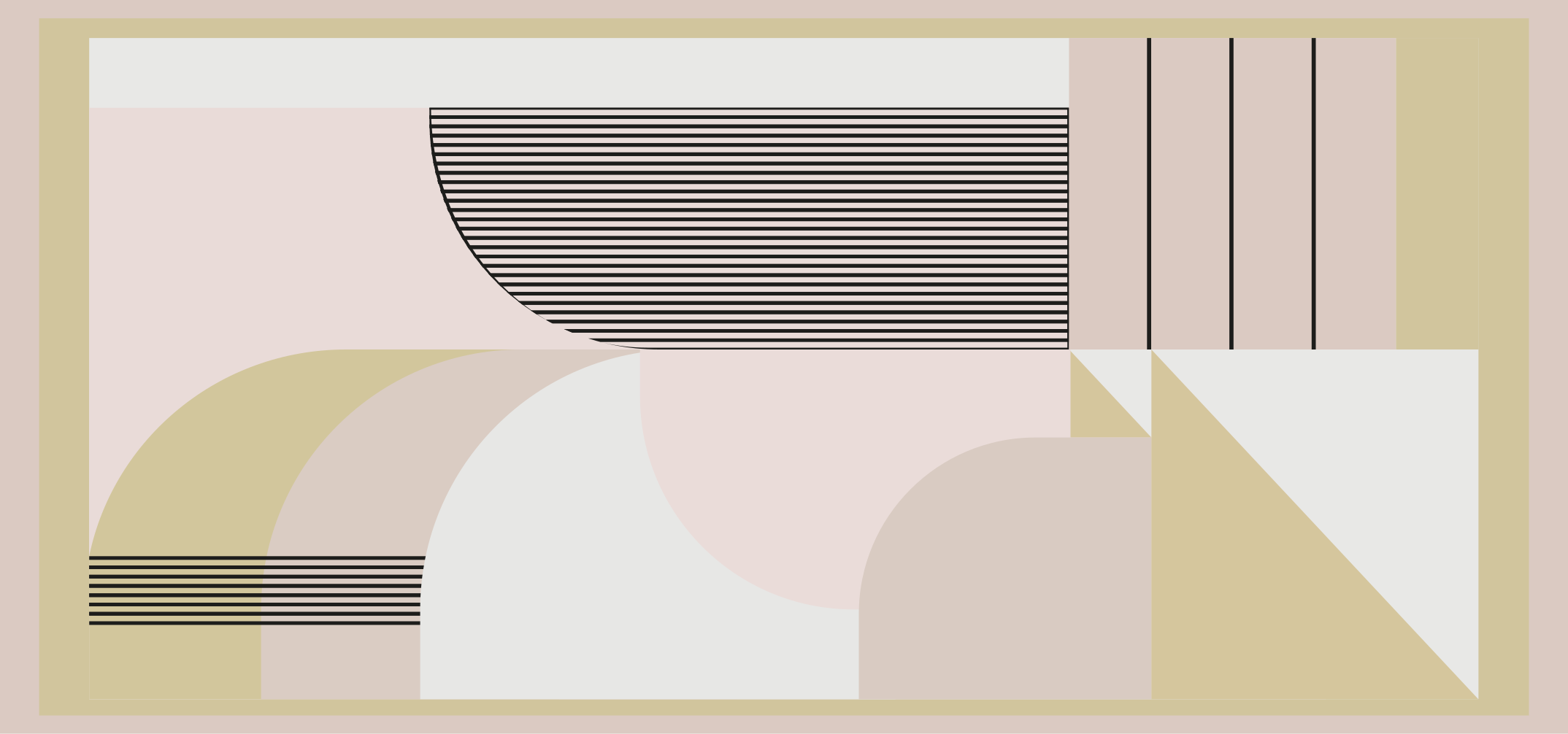 Abstract geometric layers modern vinyl rug - TenStickers