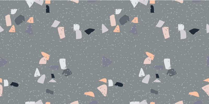 Marble terrazzo effect mosaic floor tiles - TenStickers