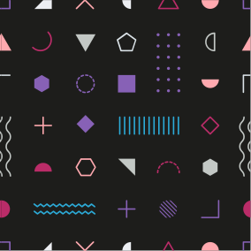 Playful Shapes Display geometric vinyl rug - TenStickers