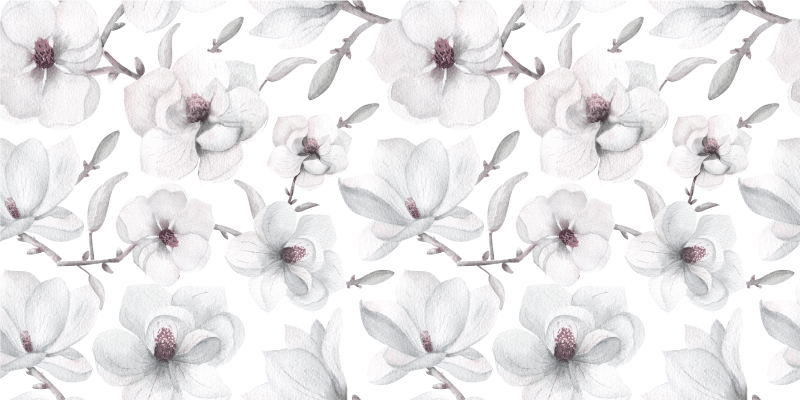 Soft grey Concept vinyl rug flowers - TenStickers