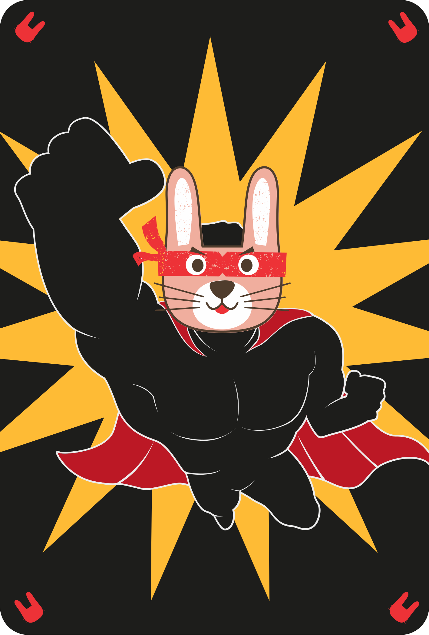 Superhero Bunny Adventure kids vinyl rug - TenStickers