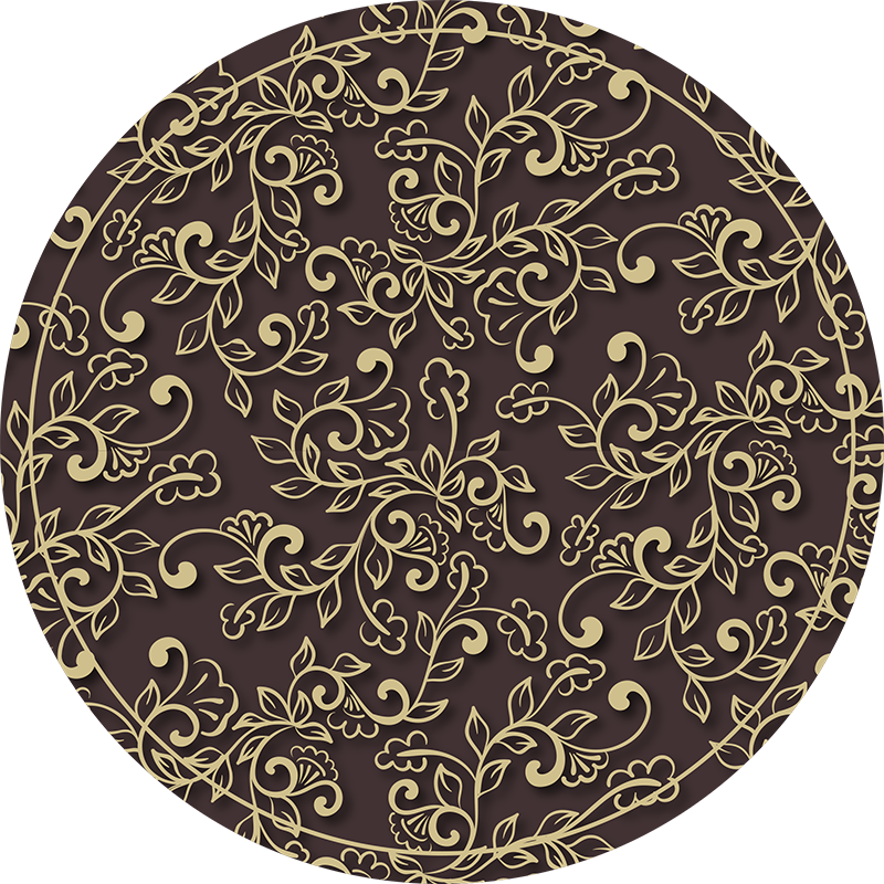 Ornate Swirl Pattern vintage vinyl rug - TenStickers