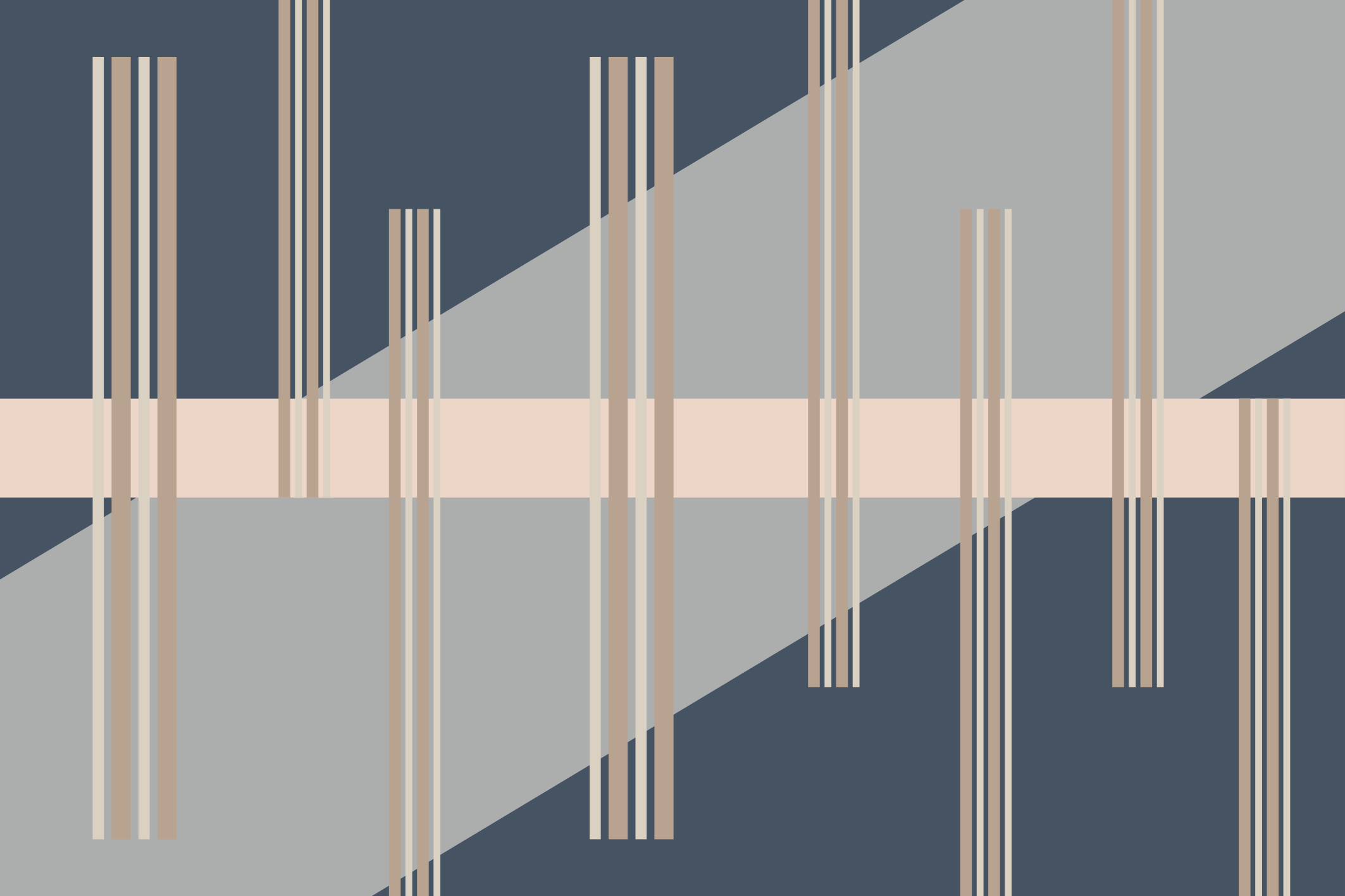 Striped vinyl rug in striped aesthetic design - TenStickers