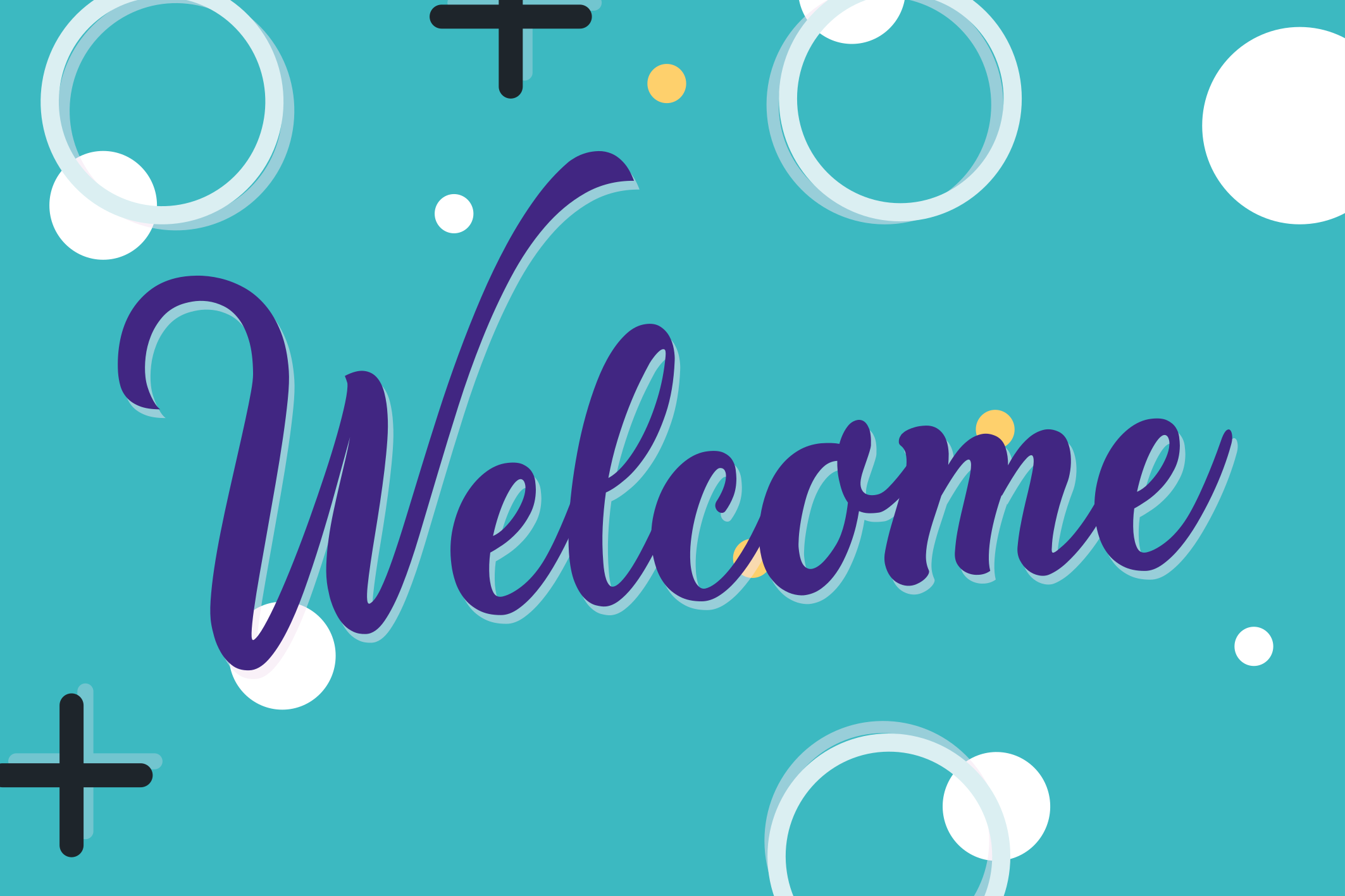 Cheerful Welcome Entrance custom vinyl rug - TenStickers