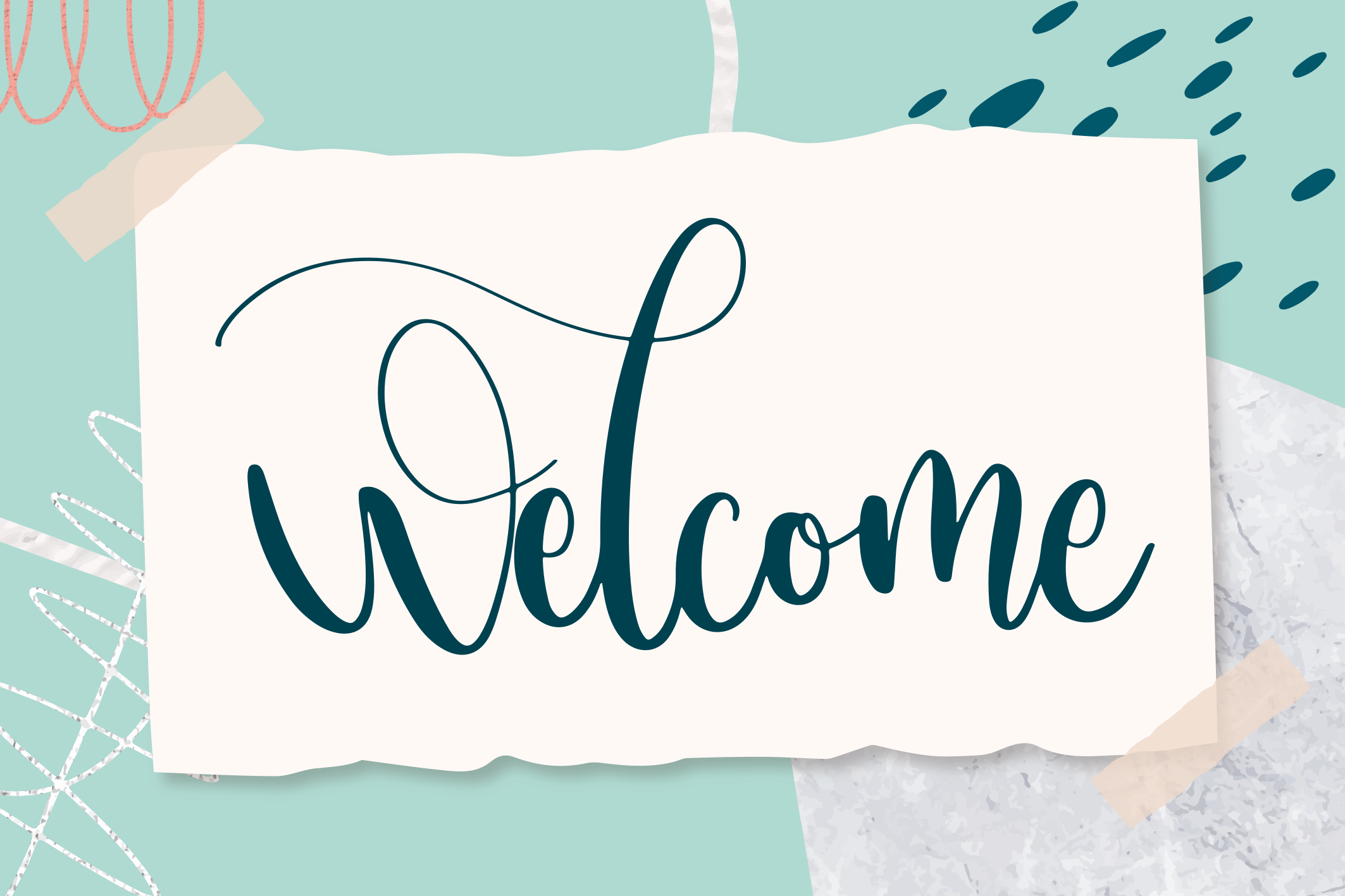 Elegant Entrance Text custom vinyl rug - TenStickers