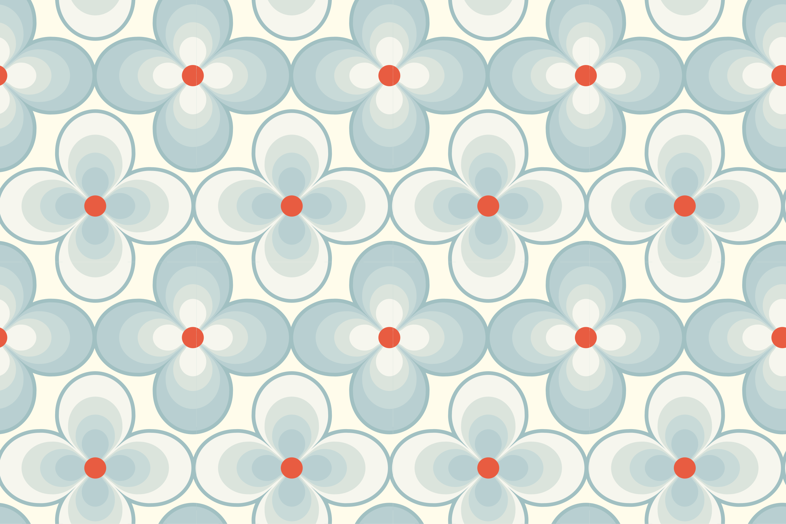 Geometric Blossom Pattern tile vinyl rug - TenStickers