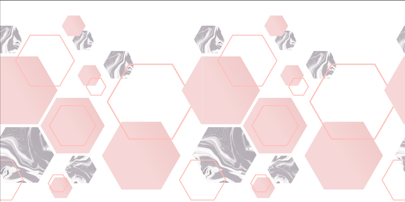 Marbled Hexagons mosaic vinyl rug - TenStickers