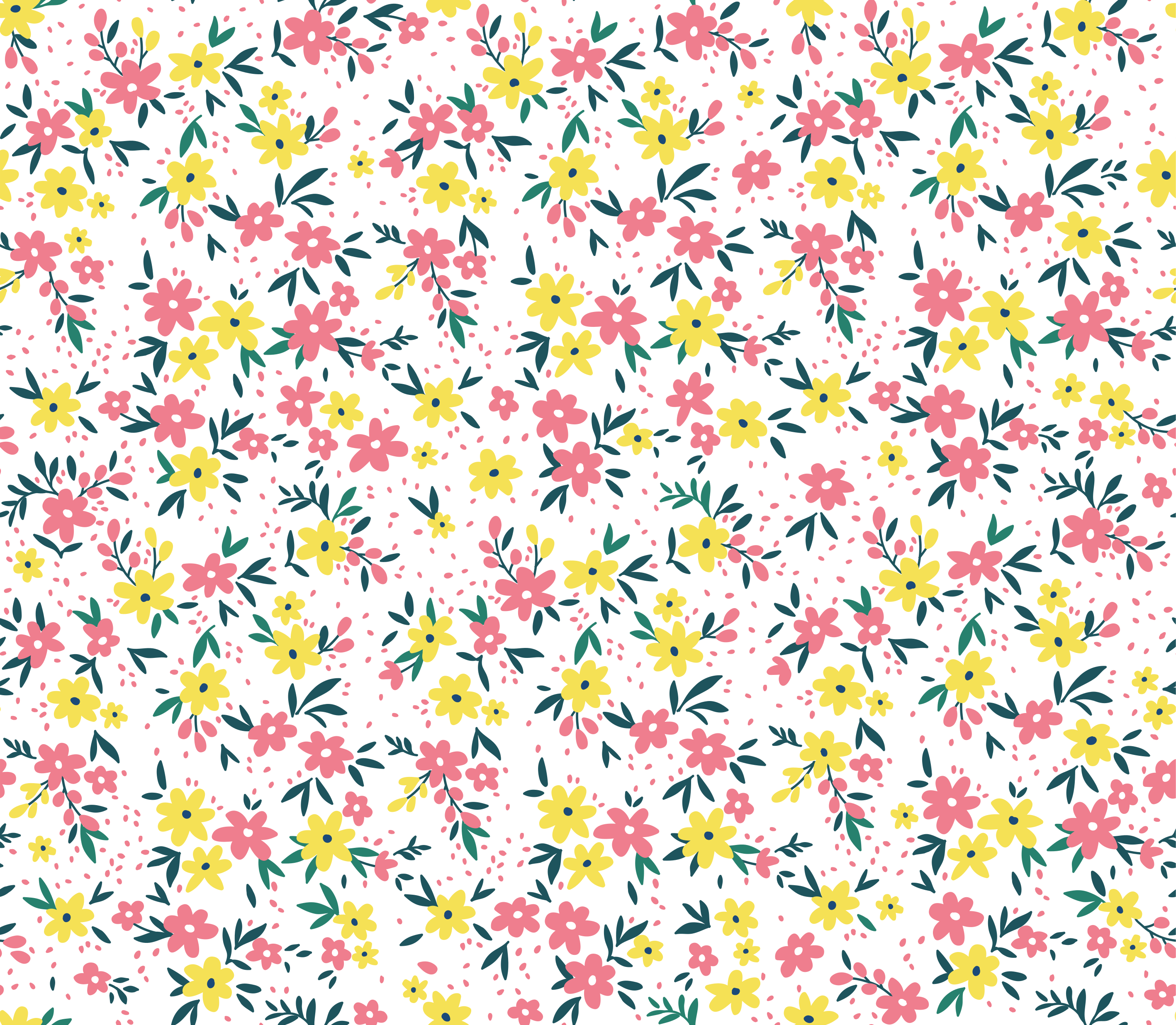 Floral spring canvas floral vinyl rug - TenStickers