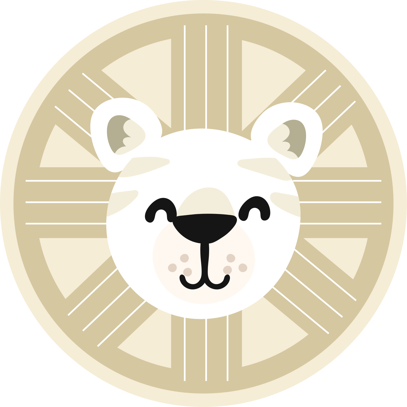 Smiling lion graphic nursery vinyl rug - TenStickers