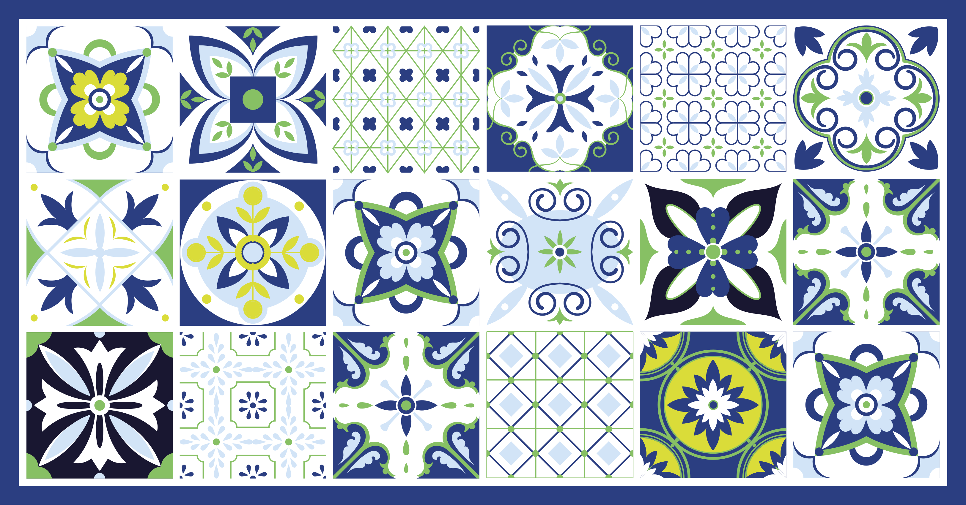 Ceramic tile Inspiration vinyl rug - TenStickers