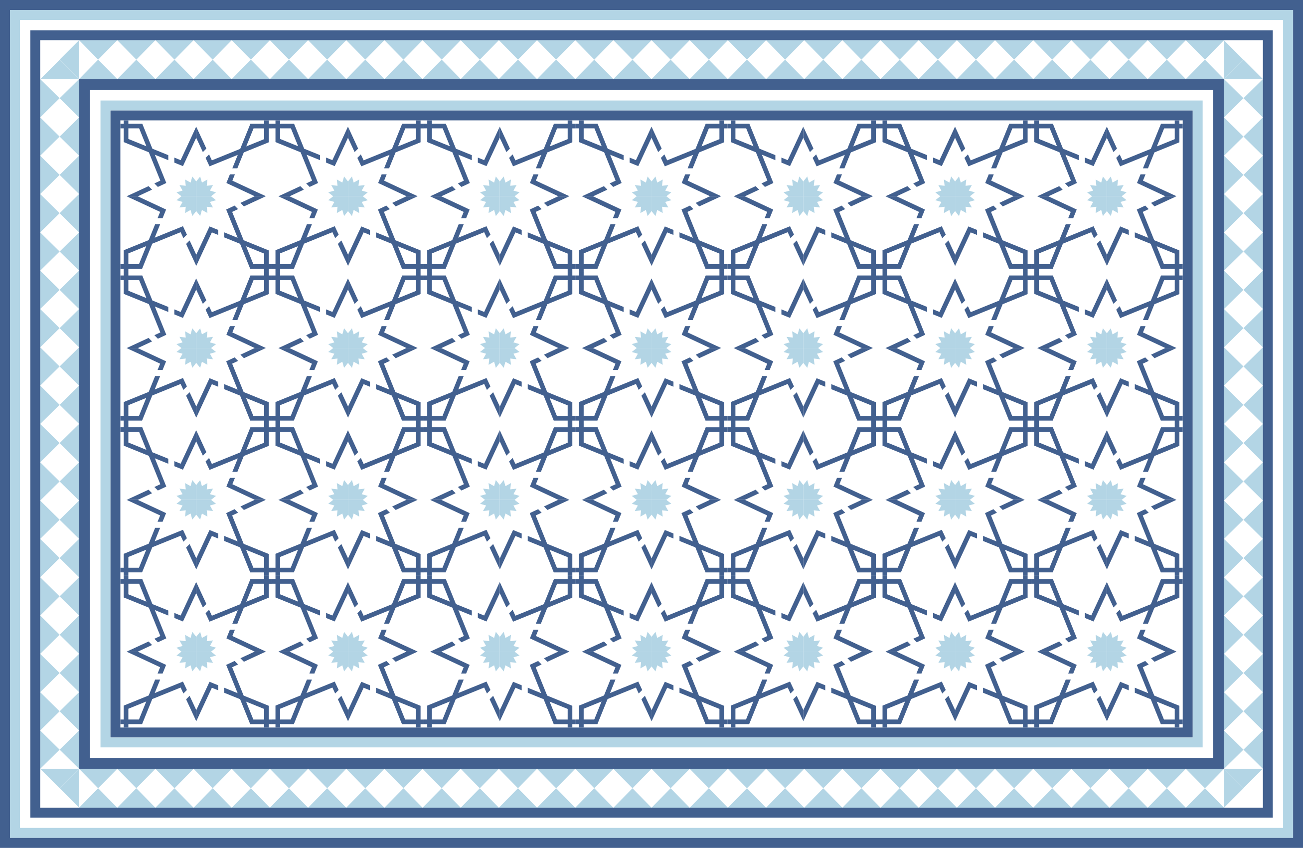 Tiled Geometric Pattern tile vinyl rug - TenStickers