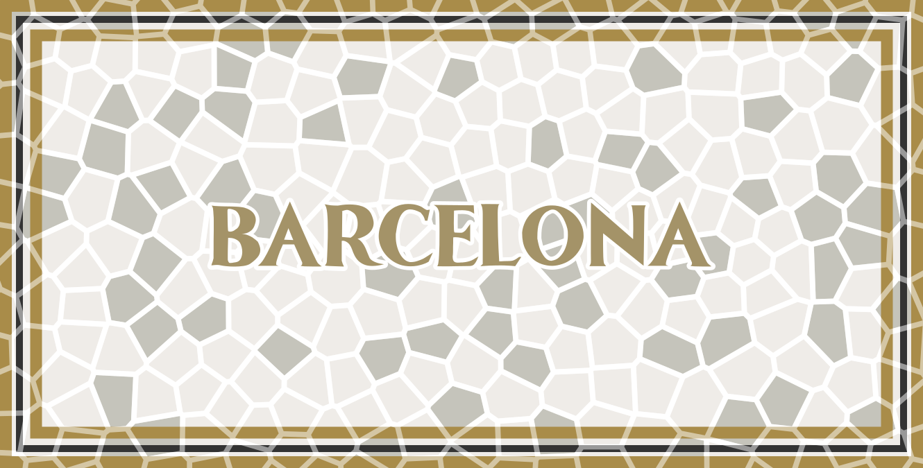 Barcelona Geometric Pattern mosaic vinyl rug - TenStickers