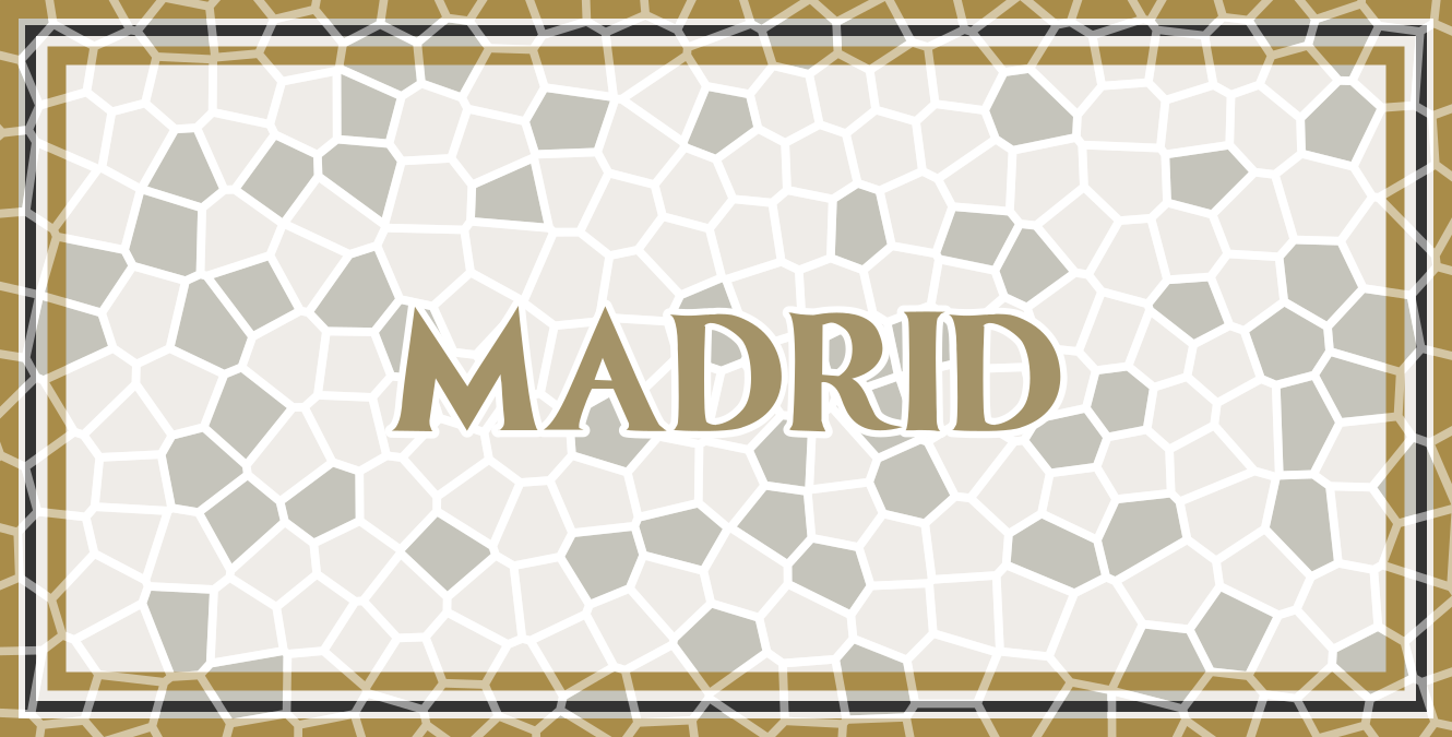 Madrid Geometric Pattern custom vinyl rug - TenStickers